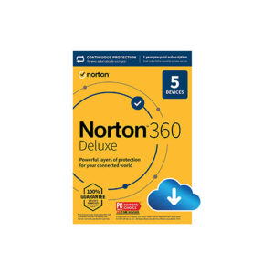 Norton 360 Deluxe, Ready, Antivirus software for 5 Devices with Auto Renewal